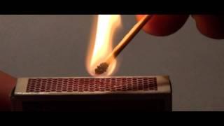 Lighting Safety Match (Slow Motion 1080p)