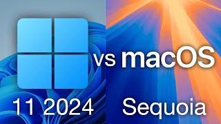 Windows 11 2024 vs macOS Sequoia Previews!