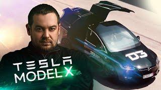 D3 Tesla Model X Черная Молния в поисках зарядки