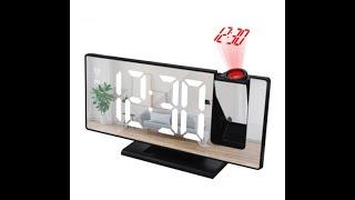 EK-3618 7.5inches Projection LED Mirror Alarm Clock with Brightness,Snooze