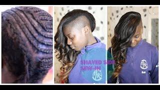 Shaved side/Side cut Sew-In by @IAmEllaGambia