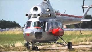 Russian Mil Mi-2 Helicopter landing in Giebelstadt Germany Panasonic HC-V100 Camera