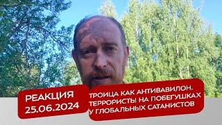 Реакция 25.06.2024 Троица как Антивавилон. Террористы на побегушках у глобальных сатанистов