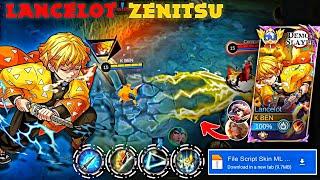 Script Skin Lancelot Demon Slayer Zenitsu Agatsuma ' Full Effect & Sound / No Password