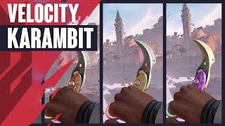 Velocity Karambit Skin Showcase - Valorant Battle Pass Skins (Velocity Skins)