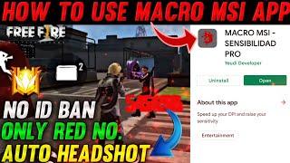 How to use Macro msi new update free fire  auto headshot app