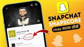 SnapChat Score Hide kaise kare | How to Hide SnapScore on Snapchat from friends | SMYT