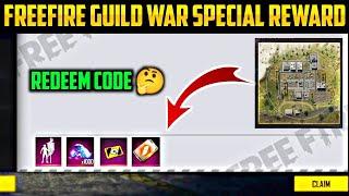 FREEFIRE GUILD WAR REWARD | FREE 1000 DIAMOND & GUILD FLAG EMOTE | TODAY REDEEM CODE FREEFIRE.