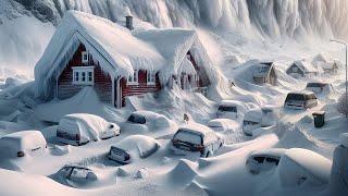 Norway’s winter nightmare! Extreme snowfall and massive winter storm paralyzes the country