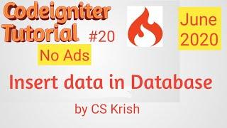 Insert Data in Database using Codeigniter