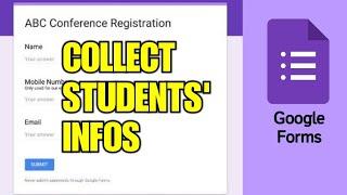 Google Forms: How to Collect Students' Info | For Teachers