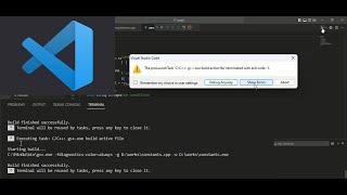 vs code ,Terminal will be refused by the tasks .press any key to close it error solved 2023