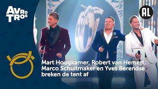 Mart Hoogkamer, Robert van Hemert, Marco Schuitmaker en Yves Berendse | Gouden Televizier-Ring Gala