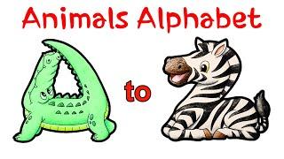 ABC Animals Alphabet A - Z|Learn Alphabet with Drawing Animals|Turn Letters into Animals|ABC Drawing