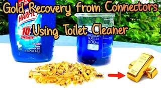 Gold Recovery from Connectors Using Toilet Cleaner and Hydrogen Peroxide