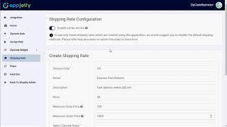 Shopify Zipcode Validator Extension: How to manage shipping rates based on rules?