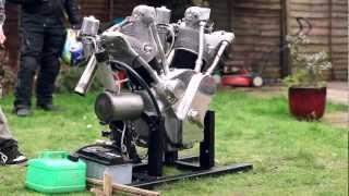 The "Flying Millyard" 5 Litre V Twin first test run
