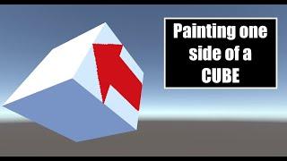 how to apply a texture on one side of a cube in Unity