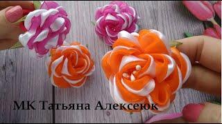 Весенние бантики из атласной ленты 2 см и органзы / Beautiful Ribbon Bow / Bow tutorial / Kanzashi