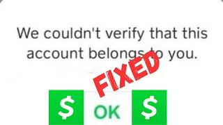 Fix We Couldn’t Verify That This Account Belongs To You On Cash App In iPhone 2024 | Cash app Error