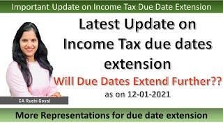 Latest Update on Income Tax Due Date Extension||Impt Representation|| Awaiting Gujrat HC decision