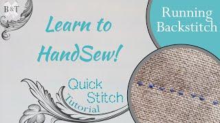 Learn to Hand Sew: The Running Backstitch