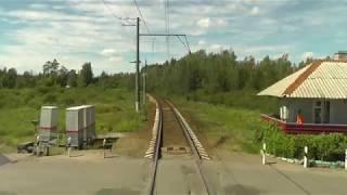 Train Driver's View: Nevskaya Dubrovka - Saint Petersburg Part 2 ( Cab ride view )