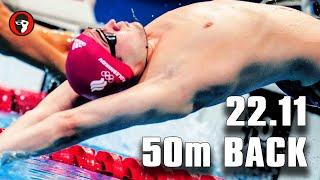 50 Back WORLD RECORD 22.11 from Russian Kliment Kolesnikov