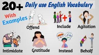 Daily use english Vocabulary | Vocabulary with sentences | listen And Practice