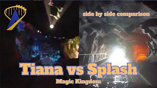 Tiana's Bayou Adventure - Splash Mountain Side by Side Comparison