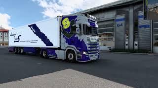 ETS2 Lechner Trans Skin pack Scania NG + Scania RJL + Schmitz Trailer