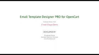 Email Template Designer PRO 4 - Email Groups - Demo - OpenCart