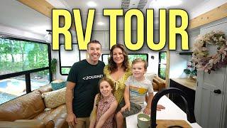 Tour Our FULLY REMODELED 5th Wheel for RV Living (w/ a Family of 4!)