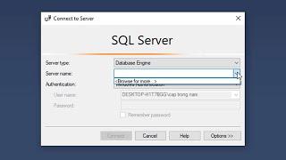 FIX: SSMS Server Name Not Showing