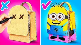 DIY Cardboard Minion Backpack! Amazing DIY Cardboard Crafts You’ll Love!