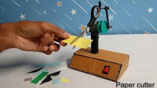 Electric Scissor || Homemade Paper Cutter Machine || Automatic Scissor Cutting Machine