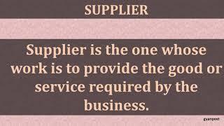 DIFFERENCE BETWEEN VENDOR AND SUPPLIER