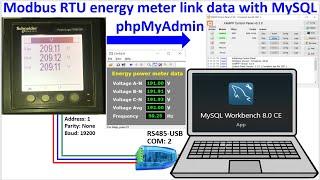 Energy power meter connect data with MySQL database