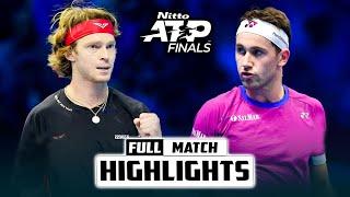 Casper Ruud vs Andrey Rublev Full Match Highlights - Nitto ATP Finals 2024