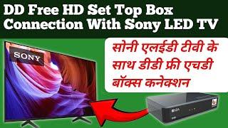 Sony LED TV connection with DD free HD Set Top Box // DD free HD Box connection with Sony LED TV