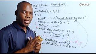 An introduction to Assertion Error Handling in Python #s4ep8 #education #everyone