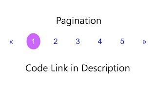 Design Pagination in HTML and CSS | Create Pagination for website using HTML and CSS