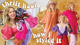 THRIFT HAUL TRY ON & STYLE | styling 16 thrifted dresses, tops & spring pieces | WELL-LOVED