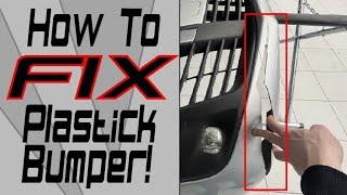 How Repair a crashed broken Plastic Bumper step by step! - Multitalent TV