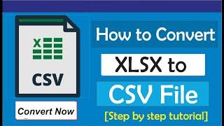How To Convert xlsx to csv
