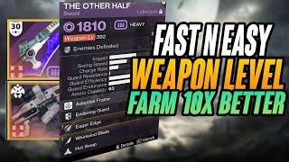 Destiny 2 New FASTEST Way To Level Up Crafted Weapons FAST & EASY