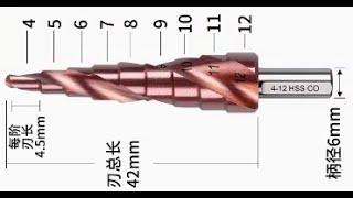 Конусное кобальтсодержащее спиралевидное супер сверло.