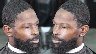 TRANSFORMATION END OF 2 MONTH WOLF/ ELITE WAVER/ FADED BEARD/ HAIRCUT TUTORIAL