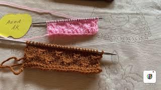 غرزة الزهرة الناعمة/ للبنات والاطفال/knitting stitch