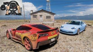 Lightning McQueen Likes Sally | Cars Movie | Forza Horizon 5 | Steering wheel + Shifter